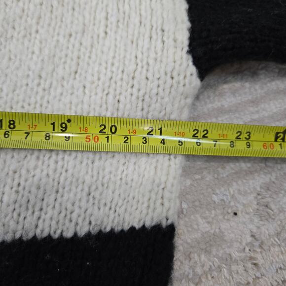 N:Philanthropy Long Cardigan Sweater Mohair Wool Black White Stripe XS Small - Picture 7 of 8